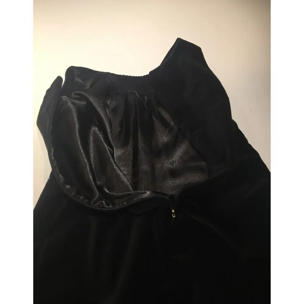 The Children’s Place Black Velvet Dress with Rhinestone Size 10